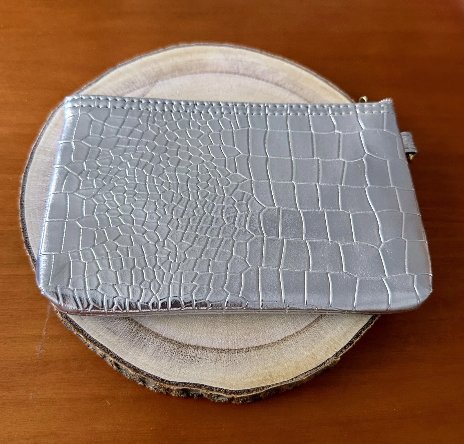 porte-monnaie argent effet crocodile "Crush!" - yeux paillettes Y2K – photo 5